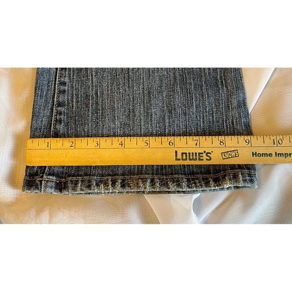 American Eagle Jeans Women 10 Short Flare Artist  Boho Distressed AE - Picture 3 of 8